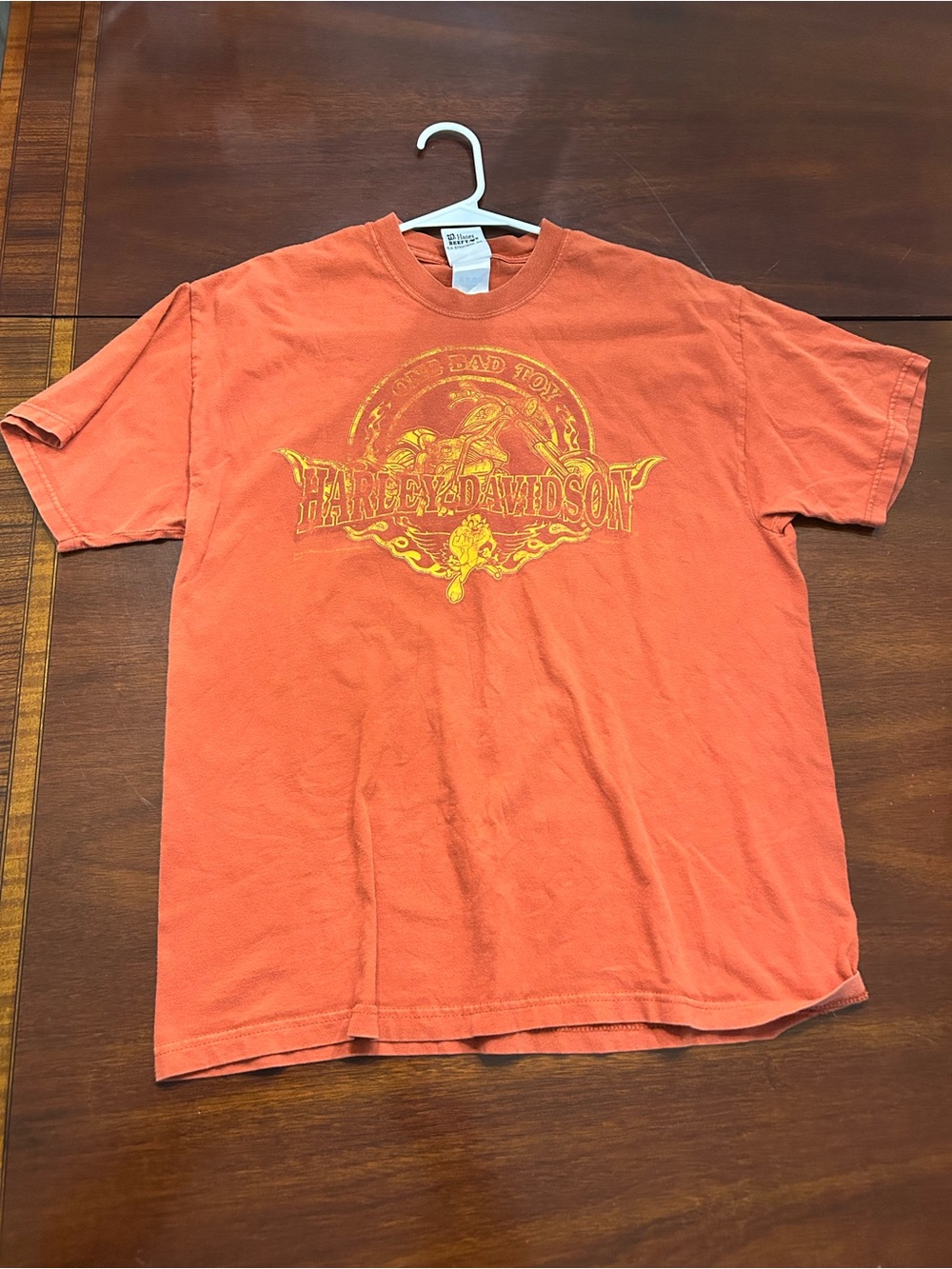 Harley-Davidson Orange Tee with Yellow Logo